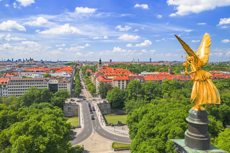 München Friedensengel mit Prinzregentenstraße