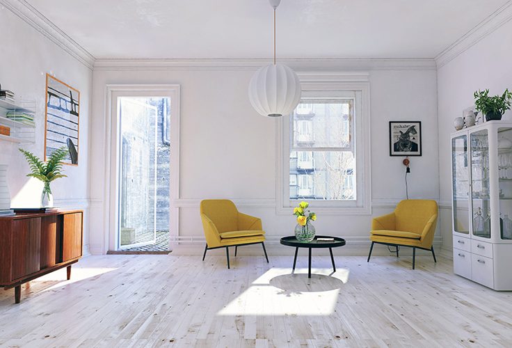 Modern eingerichtetes Wohnzimmer