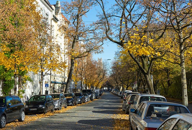 Allee in Sendling, München als eines der teuersten Stadtteile